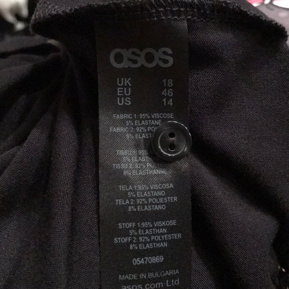 ASOS Fishnet sleeved romper: US 14 - Picture 8 of 8